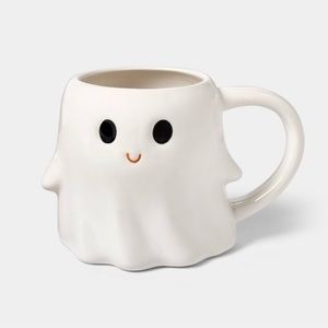 Halloween Stoneware Figural Ghost mug (set of 2)